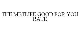 THE METLIFE GOOD FOR YOU RATE trademark