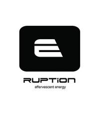 E RUPTION EFFERVESCENT ENERGY trademark