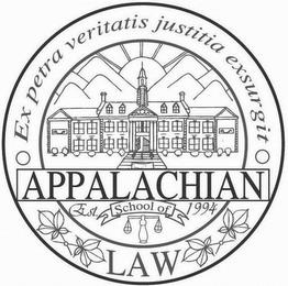 EX PETRA VERITATIS JUSTITIA EXSURGIT APPALACHIAN SCHOOL OF LAW EST. 1994 trademark