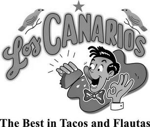 LOS CANARIOS THE BEST IN TACOS AND FLAUTAS trademark