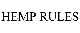 HEMP RULES trademark