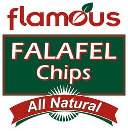 FLAMOUS FALAFEL CHIPS ALL NATURAL trademark