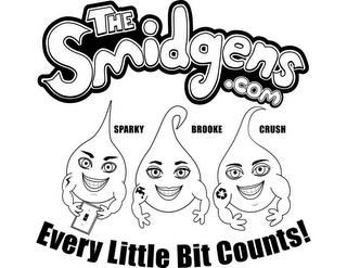 THE SMIDGENS.COM SPARKY BROOKE CRUSH EVERY LITTLE BIT COUNTS! trademark