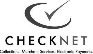 CHECKNET COLLECTIONS. MERCHANT SERVICES. ELECTRONIC PAYMENTS. trademark