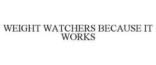 WEIGHT WATCHERS BECAUSE IT WORKS trademark