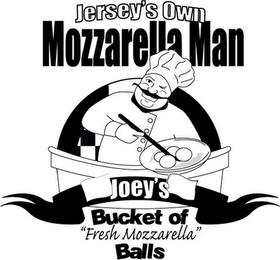 JERSEY'S OWN MOZZARELLA MAN JOEY'S BUCKET OF "FRESH MOZZARELLA" BALLS trademark