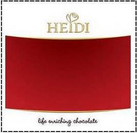 HEIDI LIFE ENRICHING CHOCOLATE trademark