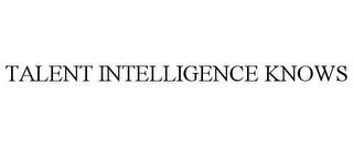 TALENT INTELLIGENCE KNOWS trademark