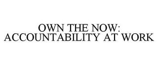 OWN THE NOW: ACCOUNTABILITY AT WORK trademark