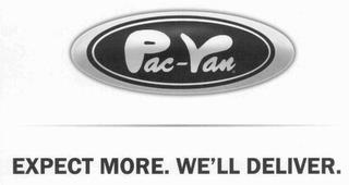 PAC-VAN EXPECT MORE. WE'LL DELIVER. trademark