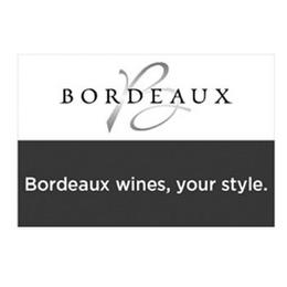 B BORDEAUX BORDEAUX WINES, YOUR STYLE. trademark