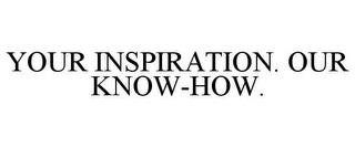 YOUR INSPIRATION. OUR KNOW-HOW. trademark