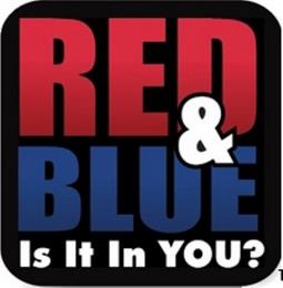 RED & BLUE IS IT IN YOU? trademark