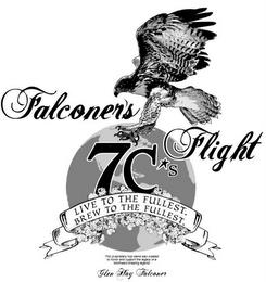 FALCONER'S FLIGHT 7C'S LIVE TO THE FULLEST. BREW TO THE FULLEST. THIS PROPRIETARY HOP BLEND WAS CREATED TO HONOR AND SUPPORT THE LEGACY OF A NORTHWEST BREWING LEGEND: GLEN HAY FALCONER trademark