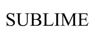 SUBLIME trademark