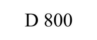 D 800 trademark