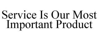 SERVICE IS OUR MOST IMPORTANT PRODUCT trademark