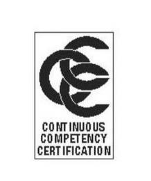 CCC CONTINUOUS COMPETENCY CERTIFICATION trademark