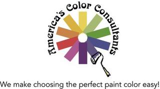 AMERICA'S COLOR CONSULTANTS  WE MAKE CHOOSING THE PERFECT PAINT COLOR EASY! trademark