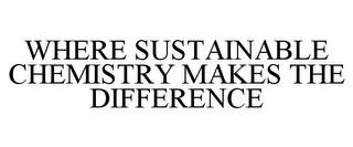 WHERE SUSTAINABLE CHEMISTRY MAKES THE DIFFERENCE trademark