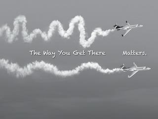 THE WAY YOU GET THERE MATTERS. trademark