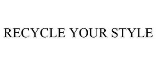 RECYCLE YOUR STYLE trademark