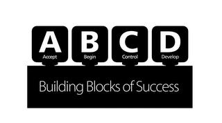 ABCD ACCEPT BEGIN CONTROL DEVELOP BUILDING BLOCKS OF SUCCESS trademark