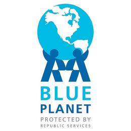 B L U E PLANET PROTECTED BY REPUBLIC SERVICES trademark