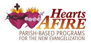 HEARTS AFIRE PARISH-BASED PROGRAMS FOR THE NEW EVANGELIZATION trademark