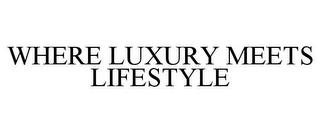 WHERE LUXURY MEETS LIFESTYLE trademark