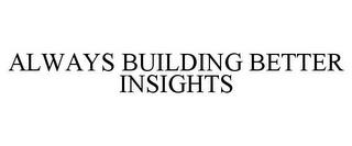 ALWAYS BUILDING BETTER INSIGHTS trademark