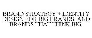 BRAND STRATEGY + IDENTITY DESIGN FOR BIG BRANDS. AND BRANDS THAT THINK BIG. trademark