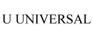 U UNIVERSAL trademark