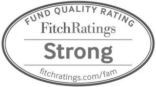 FUND QUALITY RATING FITCHRATINGS STRONG FITCHRATINGS.COM/FAM trademark