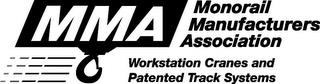 MMA MONORAIL MANUFACTURERS ASSOCIATION WORKSTATION CRANES AND PATENTED TRACK SYSTEMS trademark