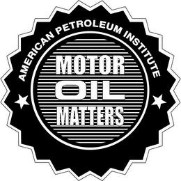 AMERICAN PETROLEUM INSTITUTE MOTOR OIL MATTERS trademark