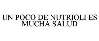 UN POCO DE NUTRIOLI ES MUCHA SALUD trademark