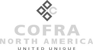 COFRA NORTH AMERICA UNITED UNIQUE trademark