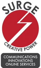 SURGE CREATIVE POWER COMMUNICATIONS INNOVATIONS ONLINE SERVICES trademark