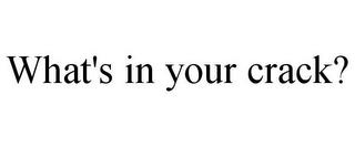 WHAT'S IN YOUR CRACK? trademark