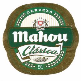 M MAHOU CERVEZA 1890 CLÁSICA 33CL trademark