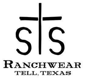 SS RANCHWEAR TELL, TEXAS trademark