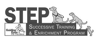 STEP GUIDING EYES FOR THE BLIND SUCCESSIVE TRAINING & ENRICHMENT PROGRAM trademark