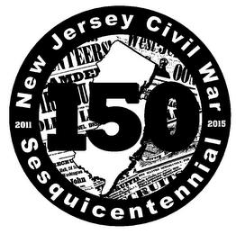 NEW JERSEY CIVIL WAR SESQUICENTENNIAL 150 2011 2015 trademark