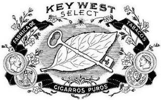 KEY WEST SELECT FABRICADE TABACOS CIGARROS PUROS trademark