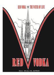 RED VODKA THE WATER OF LIFE RED V VODKA 750 ML 40% ALC./VOL. 80 PROOF) trademark