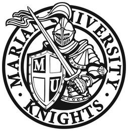 ·MARIAN UNIVERSITY · KNIGHTS MU trademark