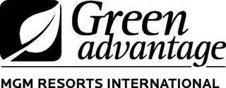 GREEN ADVANTAGE MGM RESORTS INTERNATIONAL trademark