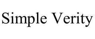 SIMPLE VERITY trademark