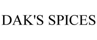 DAK'S SPICES trademark